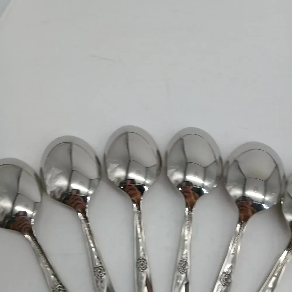 8X Tbsp Oneida LA ROSE Table Spoons Rogers Premier Stainless